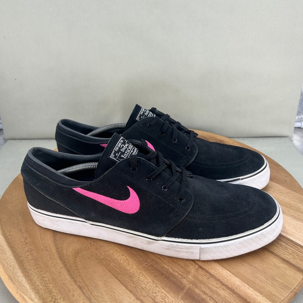 Nike SB Zoom Stefan Janoski Black Pink Foil Skate Shoes 333824-060 Mens 14